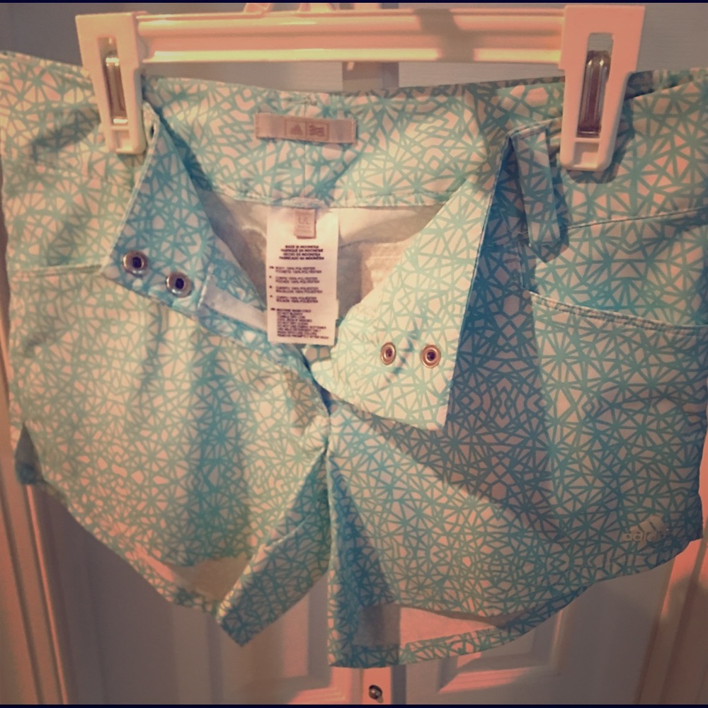 Adidas junior golf  aqua print shorts